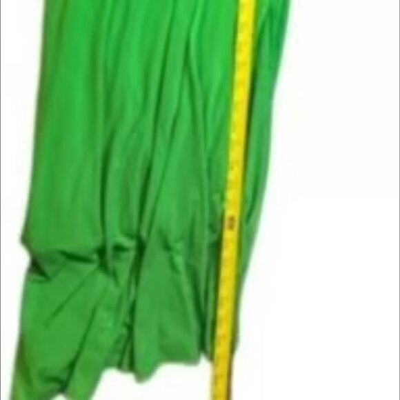 New York Company MSRP $98 NEW Green Maxi Dress V-neck Flowy Sleeveless LG - Picture 4 of 10